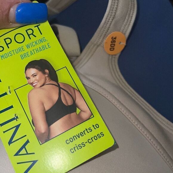 Vanity Fair NWT Sports Bras Breathable Moisture Wicking 36DD - Picture 7 of 7